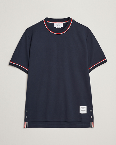 Mies | Thom Browne | Thom Browne | RWB Stripe Short Sleeve T-Shirt Navy
