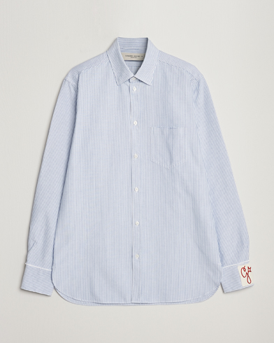 Mies |  | Golden Goose Deluxe Brand | Regular Fit Striped Oxford Shirt Light Blue