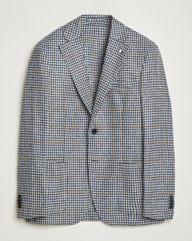 Mies | L.B.M. 1911 | L.B.M. 1911 | Jack Regular Checked Wool Blazer Blue