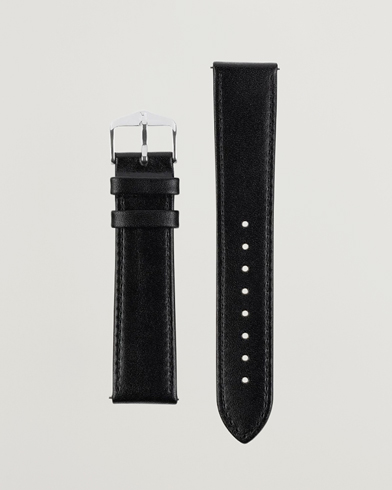 Mies |  | HIRSCH | Osiris Calf Leather Watch Strap Black