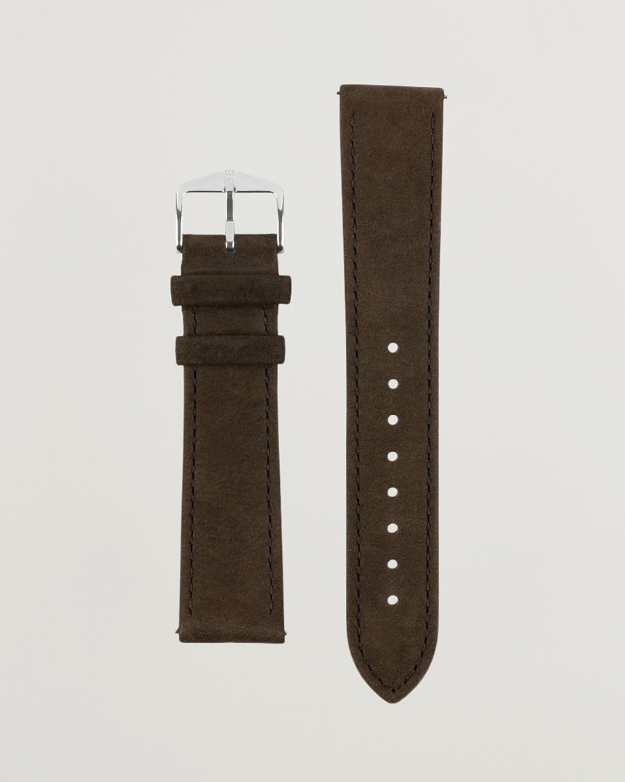 HIRSCH Osiris Calf Leather Nubuck Effect Watch Strap Brown – Ruskea