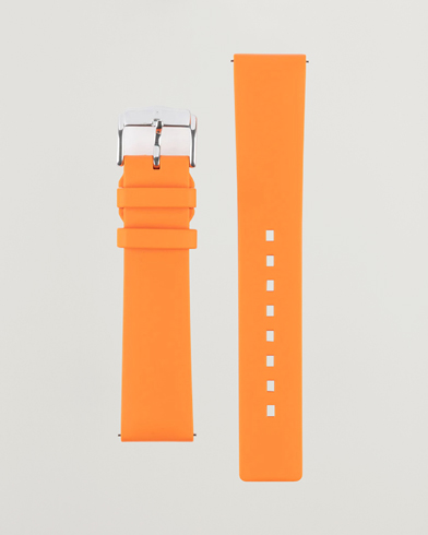 Mies |  | HIRSCH | Pure Natural Rubber Watch Strap Orange