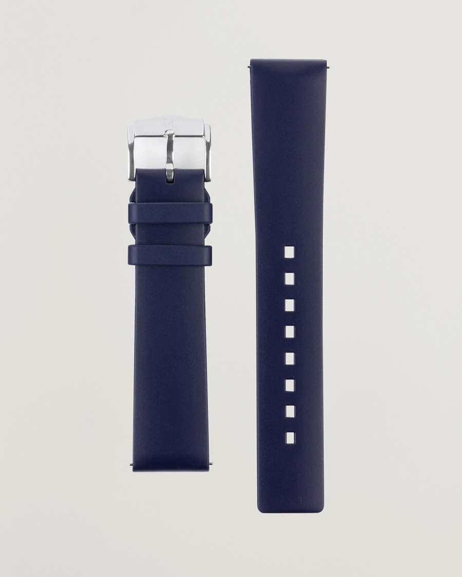 HIRSCH Pure Natural Rubber Watch Strap Blue – Sininen