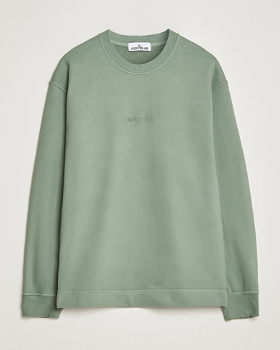 Mies | Stone Island | Stone Island | Garment Dyed Fleece Logo Sweatshirt Sage