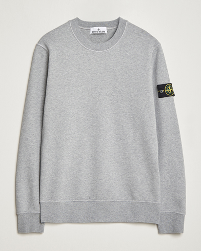 Mies | Puserot | Stone Island | Garment Dyed Fleece Sweatshirt Melange Grey