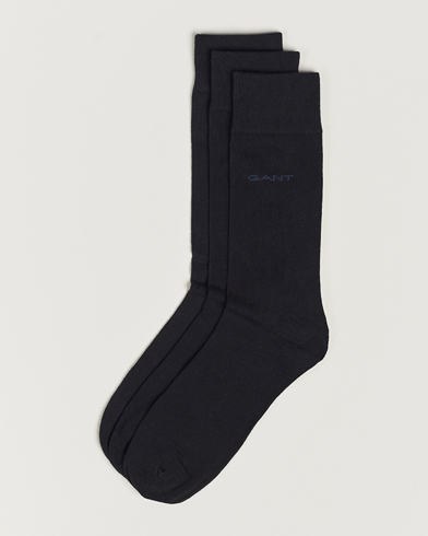Mies | GANT | GANT | 3-Pack Cotton Socks Black