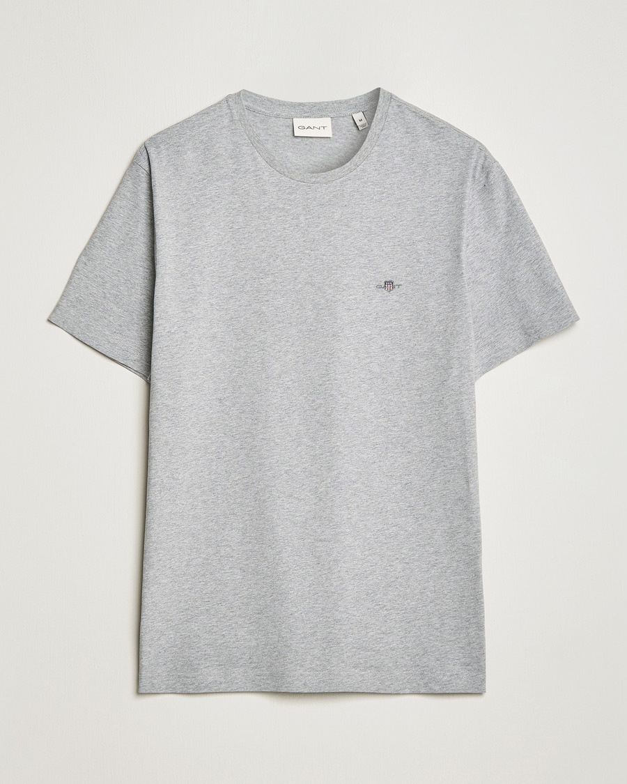 Gant The Original Solid T-Shirt Grey Melange – Harmaa