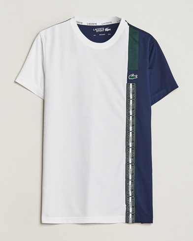 Mies | Lacoste Sport | Lacoste Sport | Performance Colourblocked T-Shirt White/Navy