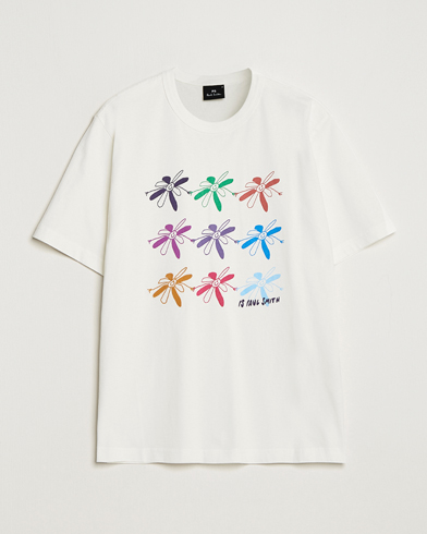 Mies | Paul Smith | PS Paul Smith | Flower Grid Crew Neck T-Shirt White