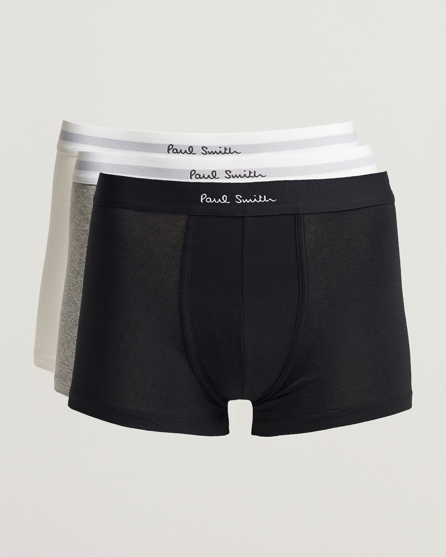 Paul Smith 3-Pack Trunk White/Black/Grey – Harmaa