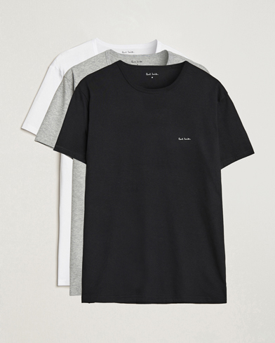 Mies | Monipakkaus | Paul Smith | 3-Pack Crew Neck T-Shirt Black/Grey/White