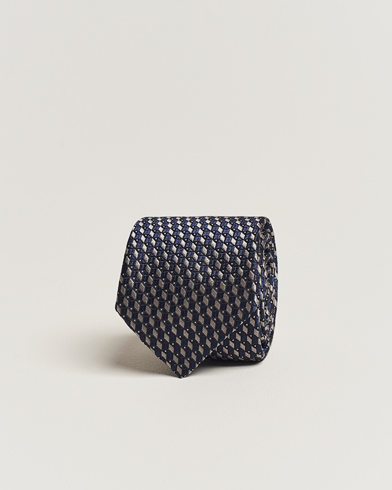 Mies |  | Giorgio Armani | Jacquard Silk Tie Navy/Grey