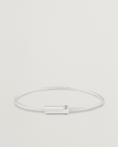 Mies | LE GRAMME | LE GRAMME | Pyramid Guilloche Cable Bracelet Sterling Silver 9g