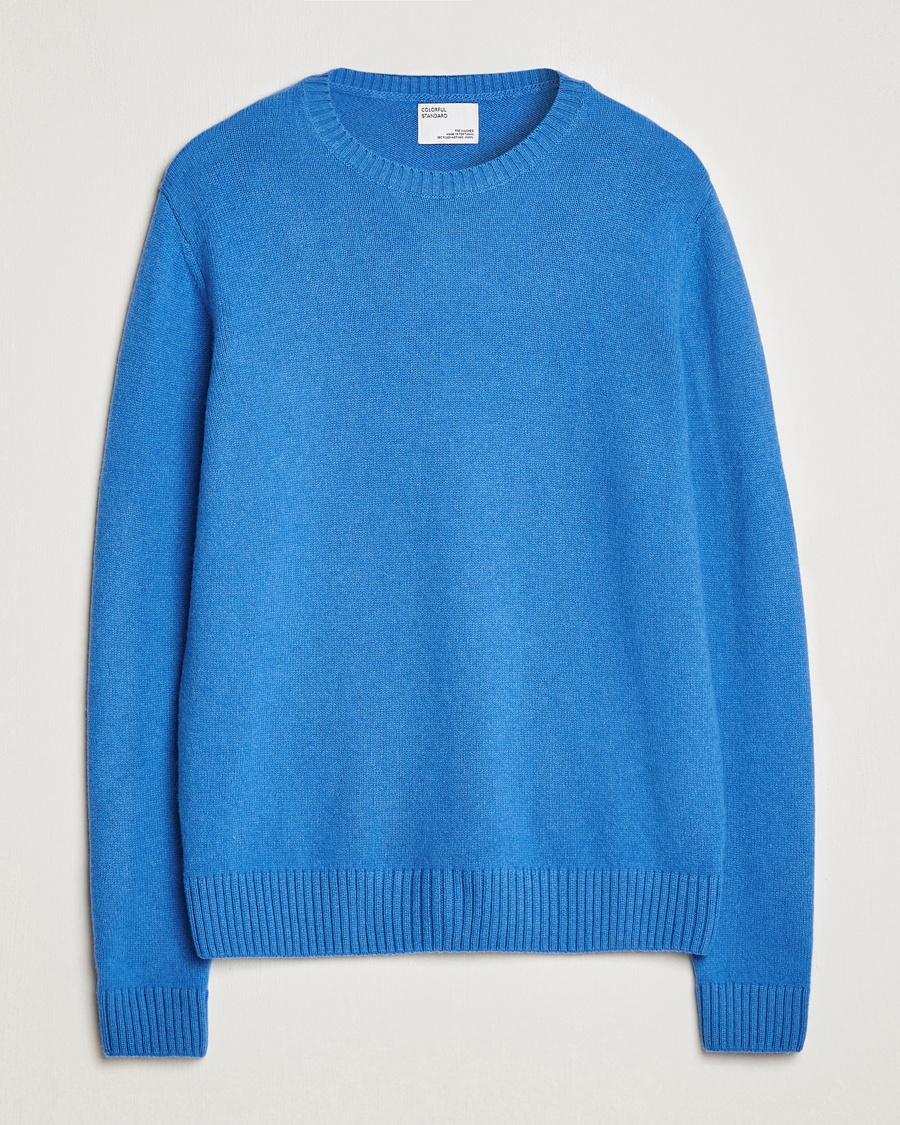 Colorful Standard Classic Merino Wool Crew Neck Pacific Blue – Sininen