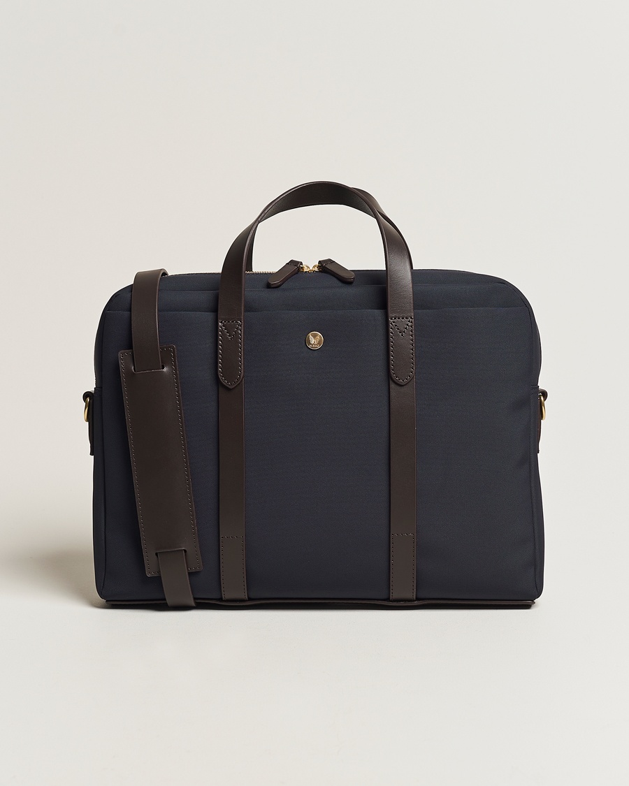 Mismo M/S Aspire Briefcase Navy/Dark Brown – Sininen