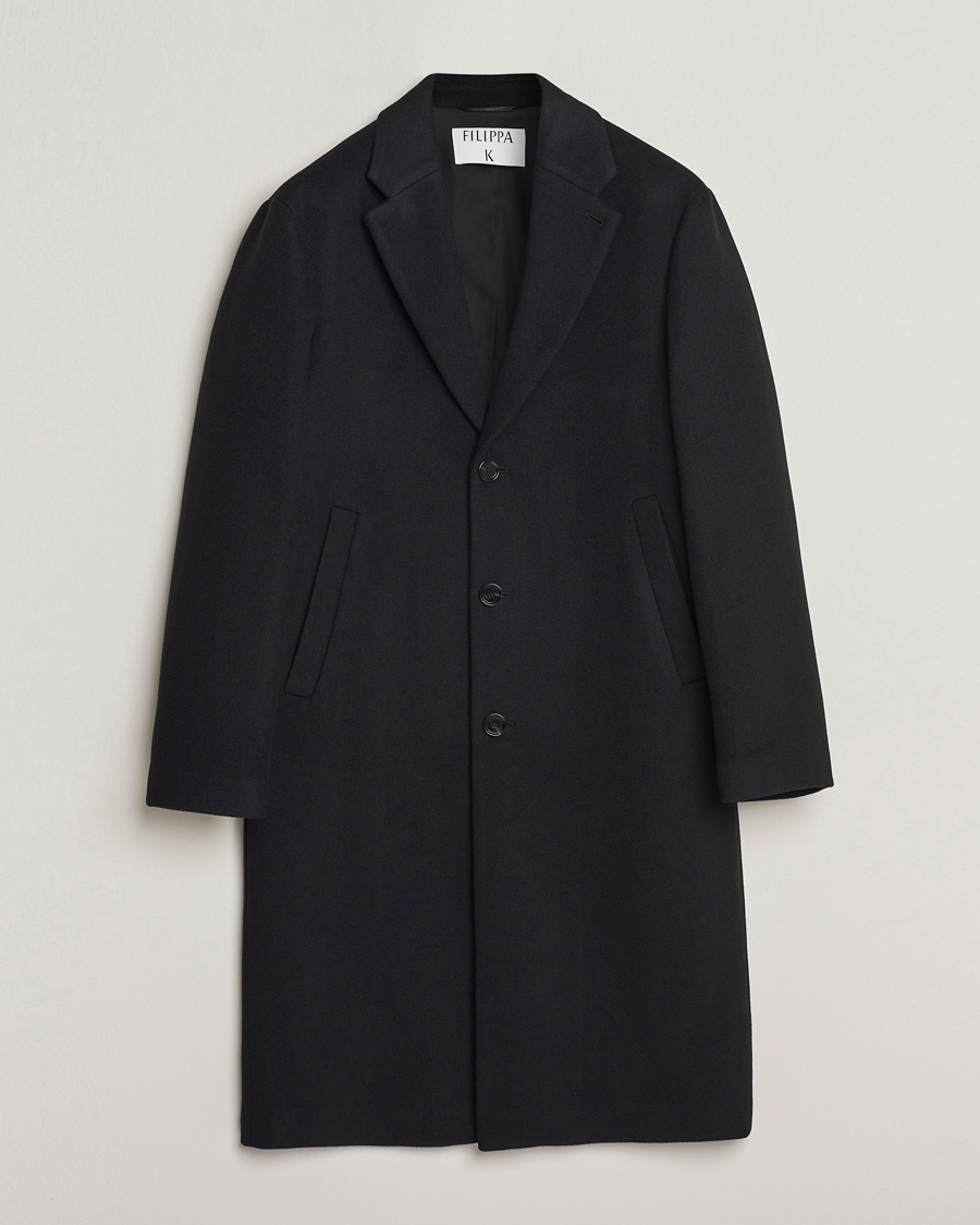 Filippa K London Wool Coat Black – Musta