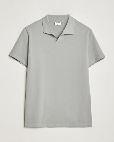 Mies |  | Filippa K | Soft Lycra Polo T-Shirt Feather Grey