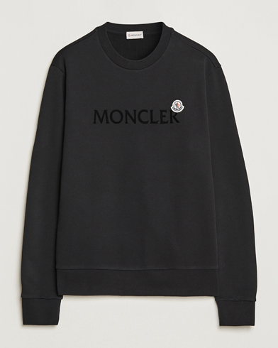 Mies | Luxury Brands | Moncler | Lettering Logo Sweatshirt Black