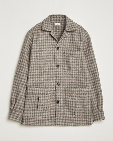 Mies | Kevättakit | 100Hands | Fox Brothers Checked Wool Travellers Jacket Brown