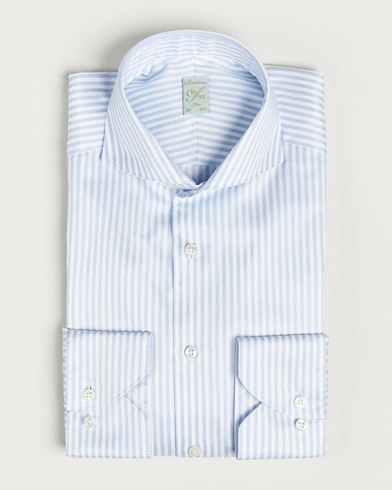 Mies |  | Stenströms | 1899 Slim Supima Cotton Stripe Shirt Blue