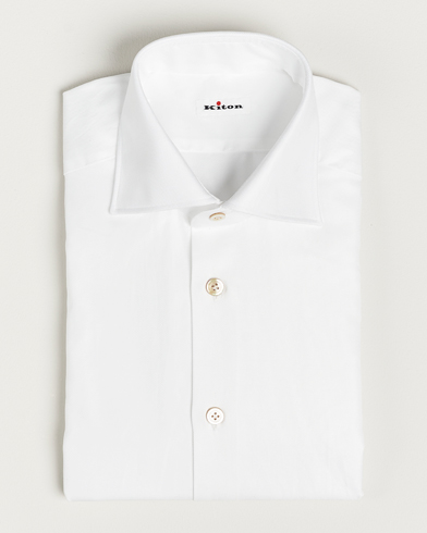 Mies | Quiet Luxury | Kiton | Slim Fit Royal Oxford Shirt White