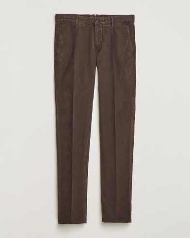 Mies |  | Incotex | Slim Fit Garment Dyed Slacks Dark Brown