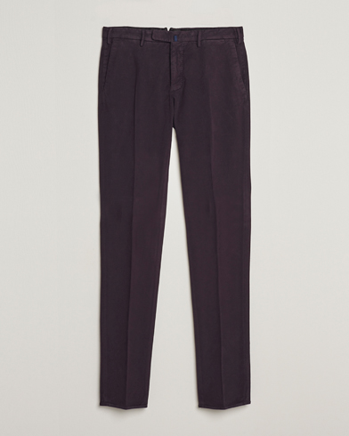 Mies | Italian Department | Incotex | Slim Fit Luxury Moleskine Trousers Burgundy