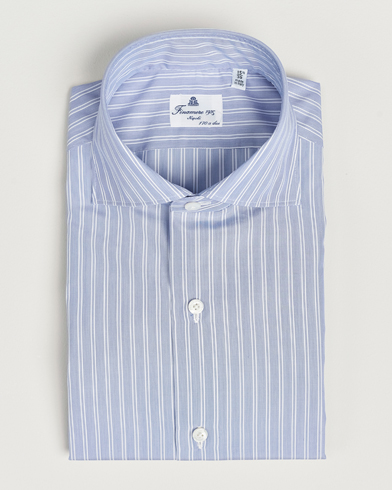 Mies | Bisnespaidat | Finamore Napoli | Milano Slim Giza 170 Dress Shirt Light Blue