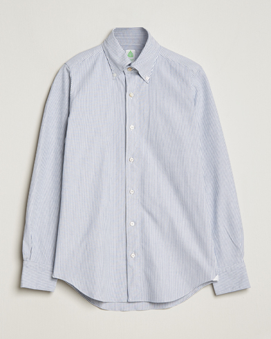 Mies | Kauluspaidat | Finamore Napoli | Tokyo Slim Oxford Button Down Shirt Blue Stripe