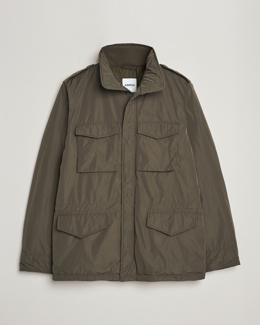 Aspesi Minifield Nylon Field Jacket Dark Military – Vihreä