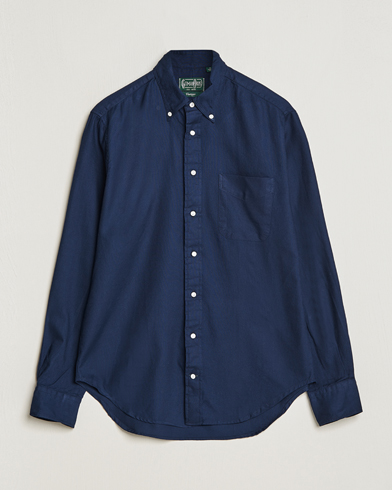 Mies |  | Gitman Vintage | Button Down Hopsack Shirt Navy