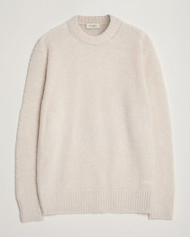 Mies | Piacenza Cashmere | Piacenza Cashmere | Brushed Wool Crew Neck  Beige