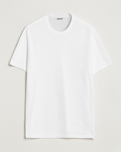 Mies |  | Auralee | Seamless Crewneck T-Shirt White