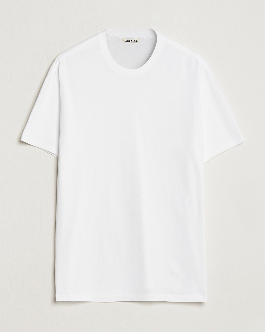 Auralee Seamless Crew Neck T-Shirt White – Valkoinen