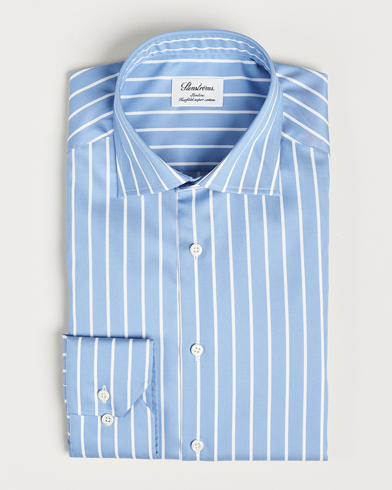 Mies | Stenströms | Stenströms | Slimline Striped Cut Away Shirt Blue