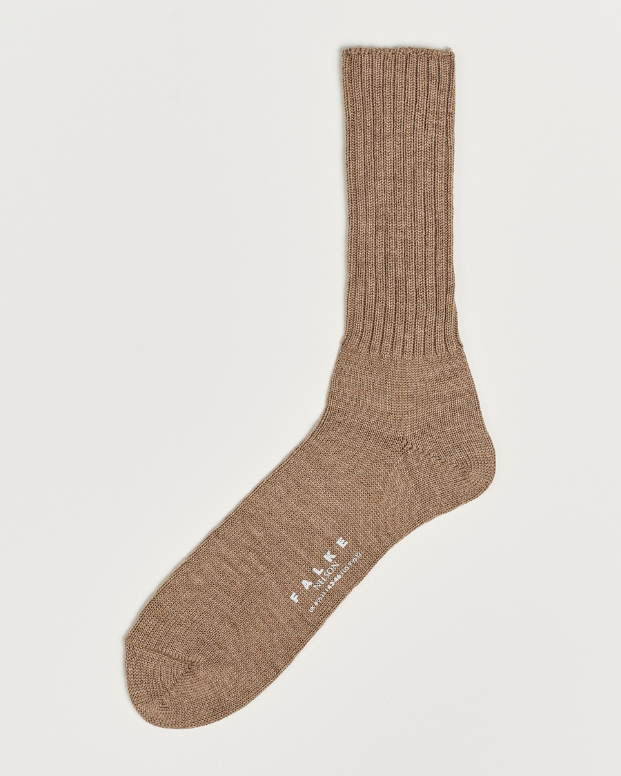 Falke Nelson Wool Boot Sock Nutmeg Melange – Ruskea