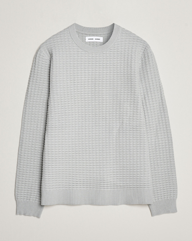Mies | Samsøe & Samsøe | Samsøe & Samsøe | Jules Waffle Knitted Crew Neck High Rise Grey