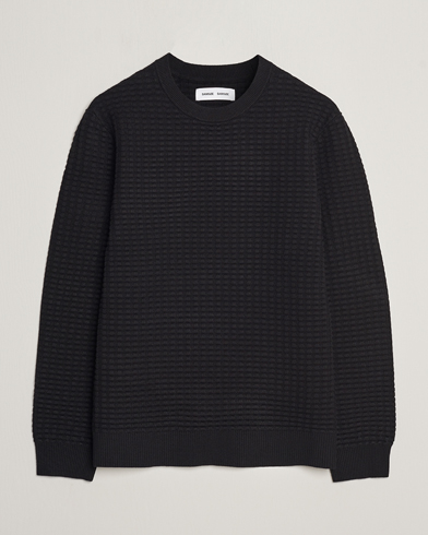 Mies | Samsøe & Samsøe | Samsøe & Samsøe | Jules Waffle Knitted Crew Neck Black