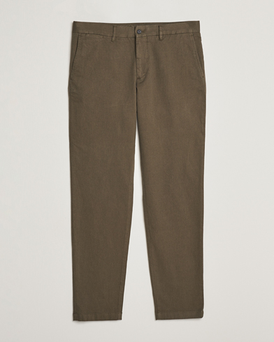 Mies | J.Lindeberg | J.Lindeberg | Chaze Flannel Twill Pants Forest Green