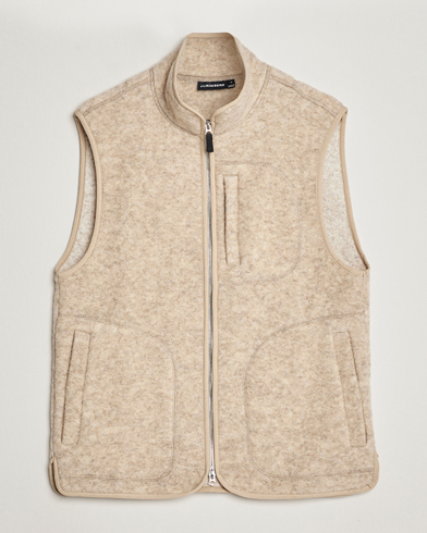 Mies |  | J.Lindeberg | Duncan Wool Fleece Vest Oyster Grey
