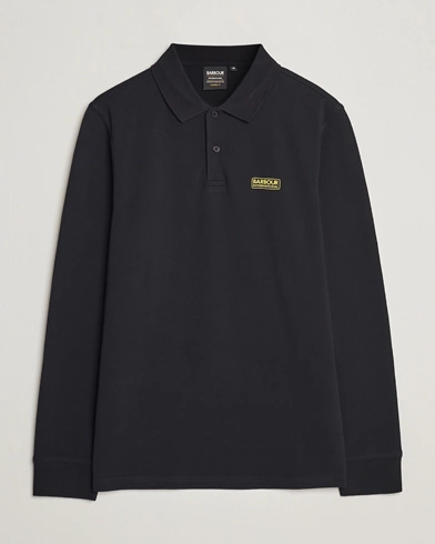 Mies | Barbour | Barbour International | Essential Long Sleeve Polo Black