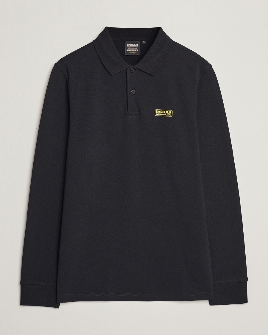Barbour International Essential Long Sleeve Polo Black – Musta