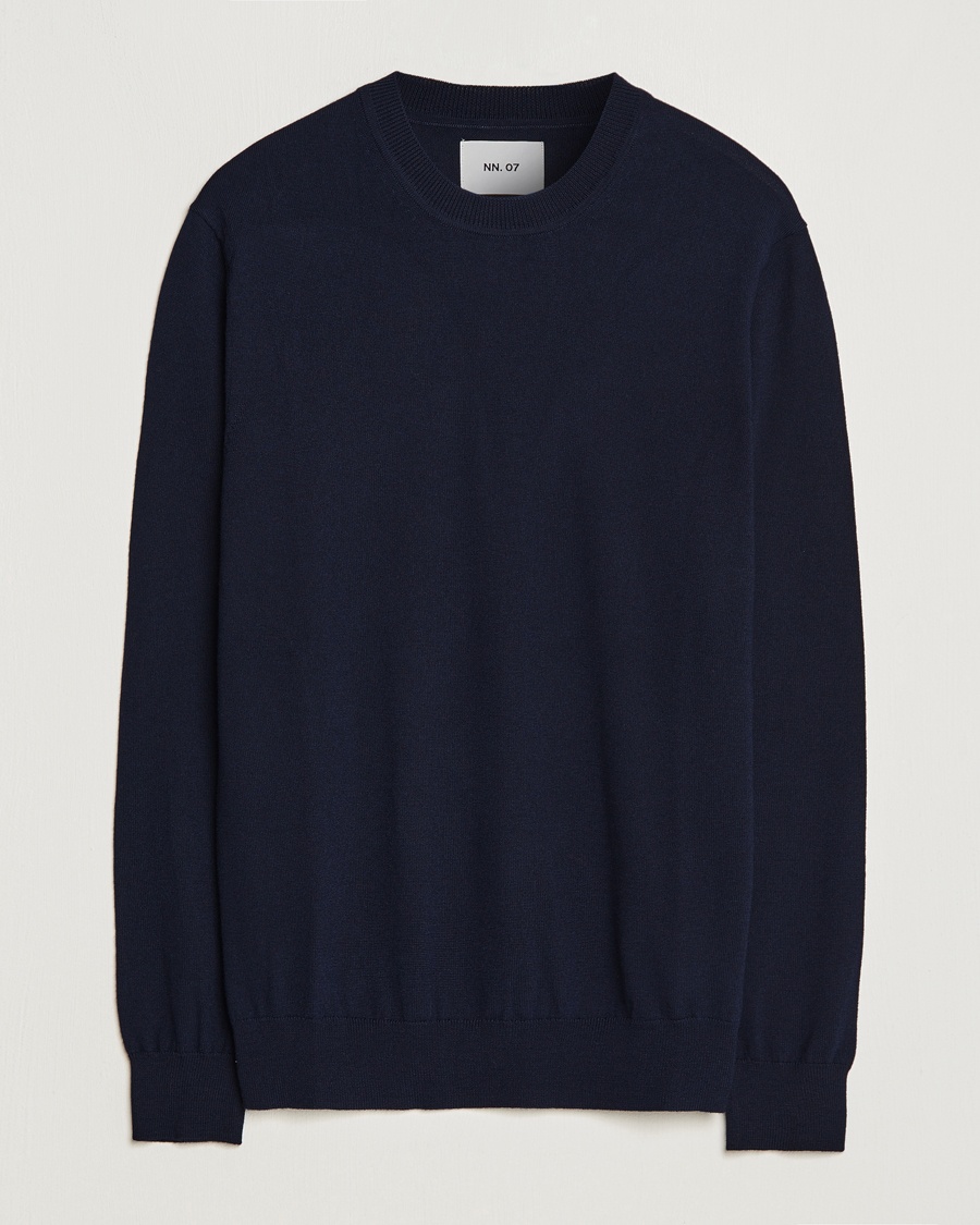 NN07 Ted Merino Crew Neck Pullover Navy Blue – Sininen