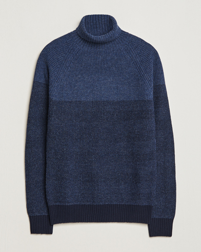 Mies |  | Stenströms | Chunky Ombre Knit Rollneck Blue
