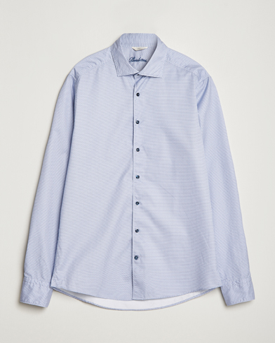 Mies | Alennusmyynti vaatteet | Stenströms | Slimline Micro Print Cut Away Shirt Blue