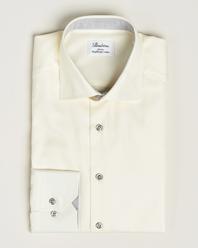 Mies | Alennusmyynti vaatteet | Stenströms | Slimline Two Fold Contrast Cut Away Shirt Yellow