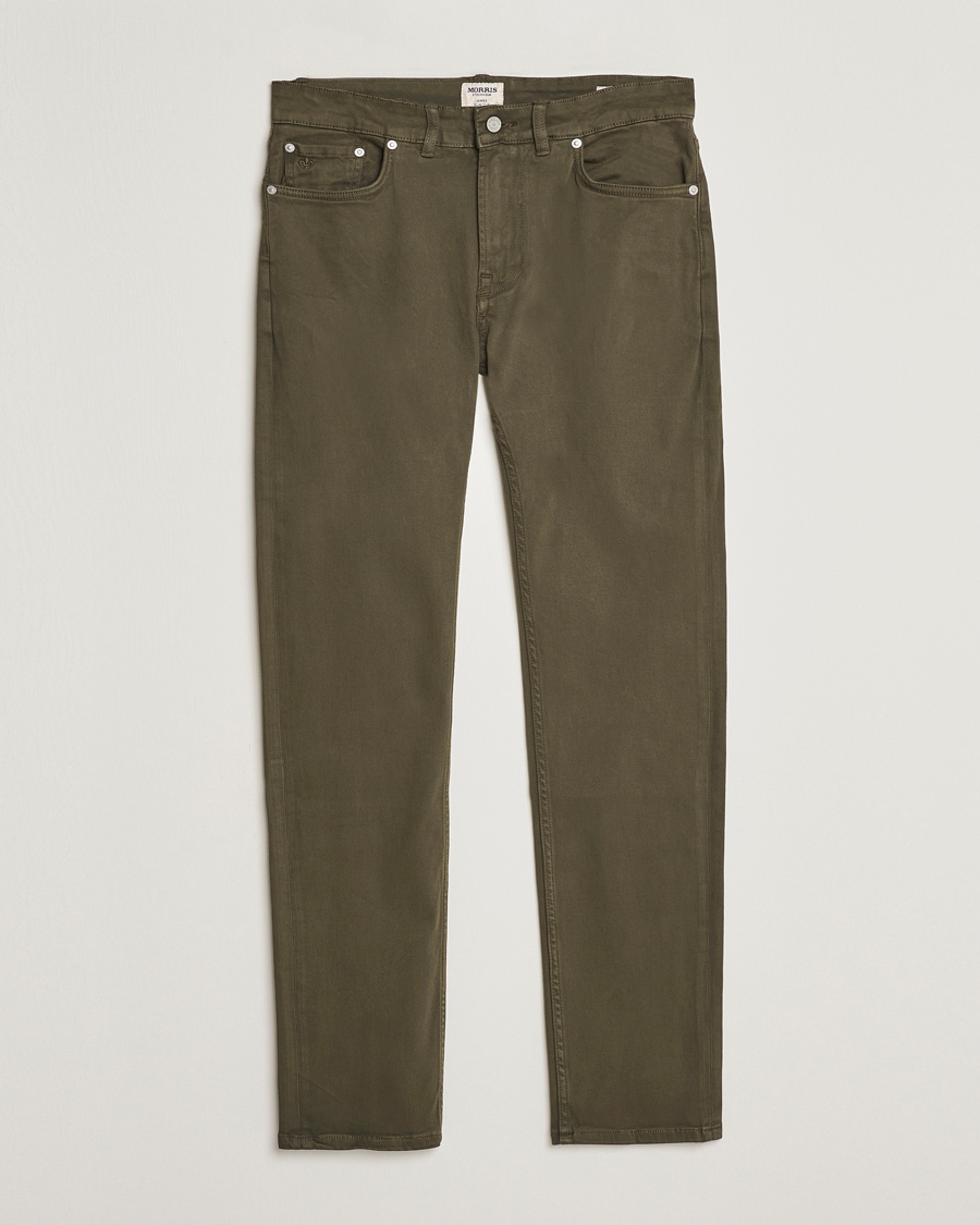 Morris James Brushed 5-Pocket Pant Olive – Vihreä
