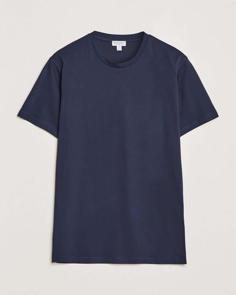 Sunspel Riviera Midweight T-Shirt Navy – Sininen