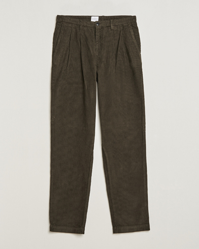Mies |  | Sunspel | Corduroy Double Pleat Trousers Coffee
