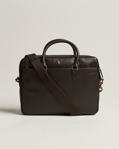 Mies | Salkut | Polo Ralph Lauren | Leather Commuter Bag  Dark Brown